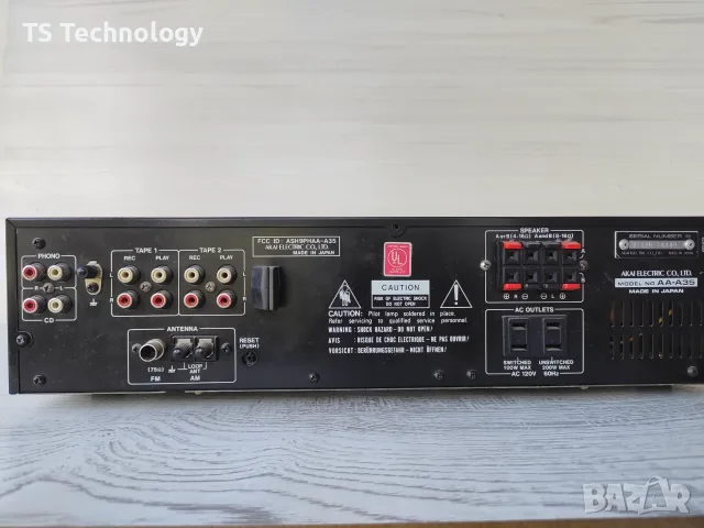 Ретро ресивър Akai AA-A35 с конвертор 220V/110V – Made in Japan, снимка 17 - Аудиосистеми - 55295781