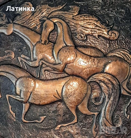 Голямо елипсовидно медно пано , снимка 2 - Декорация за дома - 54448120