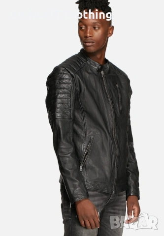 Jack & Jones RICHARD LEATHER Jacket Размер L мъжко яке естествена кожа 15-27, снимка 2 - Якета - 54803773