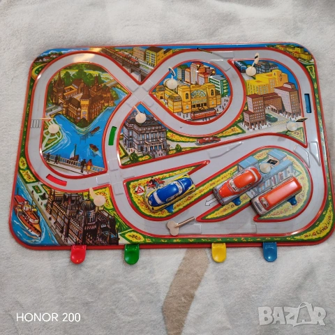 Ретро ламаринена играчка "Mavaut traffic game",Унгария ., снимка 2 - Колекции - 55052410