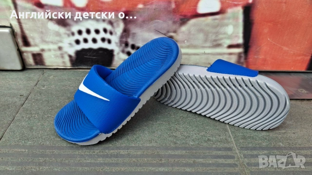 Английски оригинални детски чехли Nike, снимка 3 - Детски сандали и чехли - 54379472
