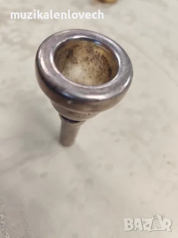 Vintage B&S 7/1 Baritone / Tenorhorn Mouthpiece – Made in GDR – Original German Silver-Plated, снимка 3 - Духови инструменти - 55532328
