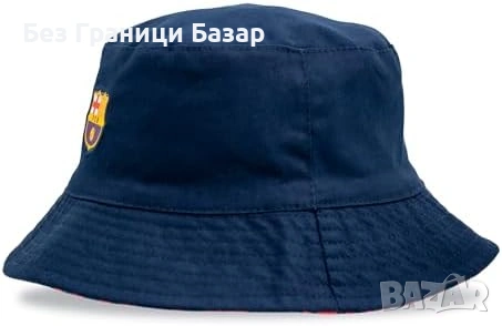 Нова Официална Barcelona шапка двулицева памук 60 см унисекс с емблема Барселона за фенове, снимка 3 - Шапки - 54129272