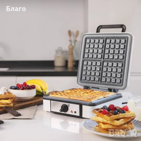 Cecotec електрически гофретник Fun Gofrestone 4 Inox - нов с гаранция, снимка 7 - Гофретници - 54930428