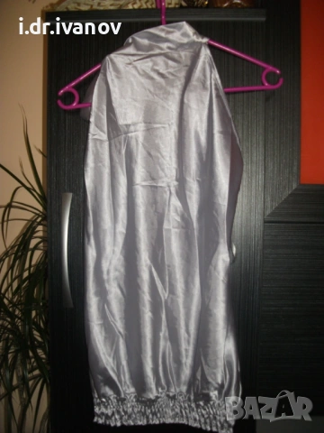 нов сив топ със завързване на врата , снимка 2 - Корсети, бюстиета, топове - 54177588