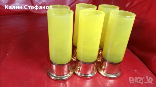 Ракиени чашки за ловци под формата на гилза от едно време, снимка 5 - Антикварни и старинни предмети - 54070983