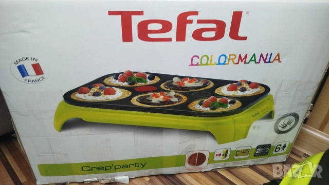 Уред за 6 мини палачинки Tefal Crep'Party 1000W, снимка 3 - Гофретници - 54753549