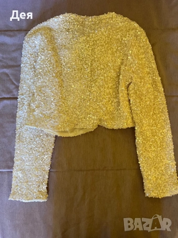 Блуза с пайети , снимка 2 - Блузи с дълъг ръкав и пуловери - 54168637