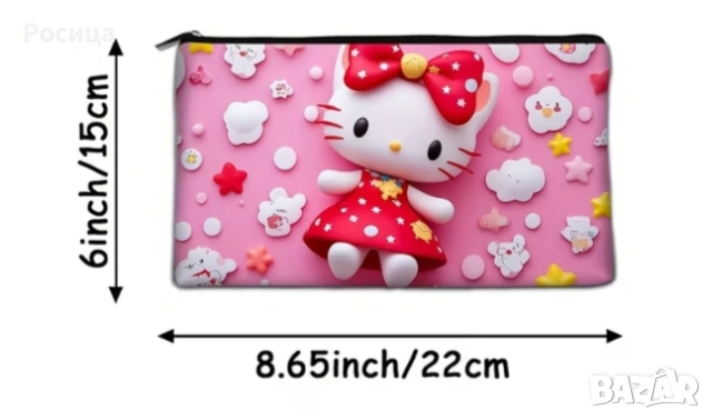 Несесер Hello Kitty за грим,  за моливи, за козметика, снимка 5 - Чанти - 55086572