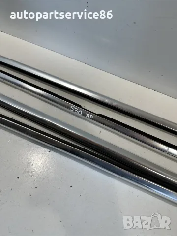 Комплект външни лайсни за стъкла на 4 врати за BMW F10 F11 530Xd LHD (2012), снимка 2 - Части - 55350323