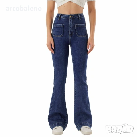 Дамски дънки тип „bootcut“, 2цвята , снимка 6 - Дънки - 54173046