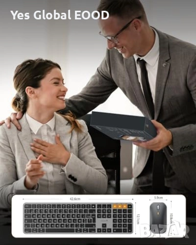 ProtoArc KM100-A Bluetooth клавиатура и мишка, снимка 7 - Клавиатури и мишки - 54630269