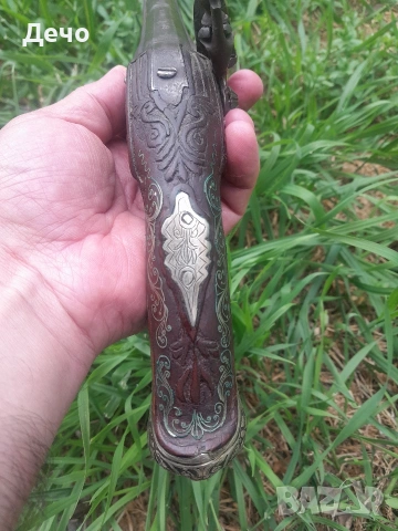 Красив и Атрактивен  Хайдушки, Османски, Балкански Кремъчен  пищов, снимка 5 - Антикварни и старинни предмети - 54218791