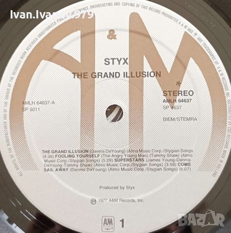 Vinyl (Styx - The Grand Illusion), снимка 3 - Грамофонни плочи - 55156351