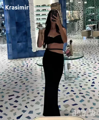Дамски черен комплект LBD