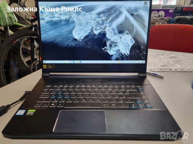 Геймърски лаптоп Acer Predator Triton 500 (N18W3) + чанта, безжична мишка, клавиатура и охлаждаща по, снимка 3 - Лаптопи за работа - 54933907