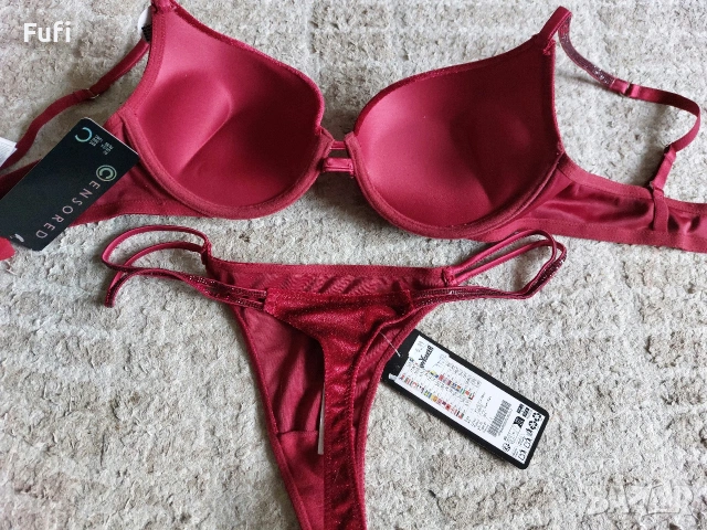 10 евро, нов комплект, с подплънки, 85 С размер, марка Censored , снимка 4 - Бельо - 54239079