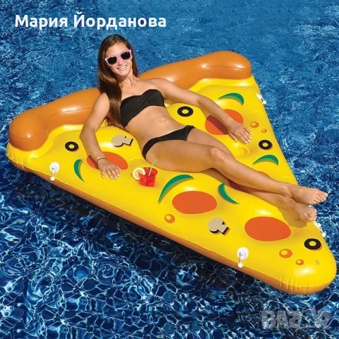 надуваем дюшек за плаж във формата на парче пица 180/120/30