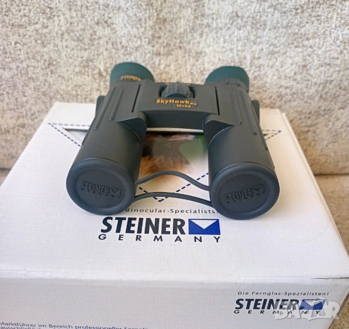 НЕМСКИ Бинокъл Steiner SkyHawk Pro 10x26 – КАТО НОВ! Пълен Комплект!, снимка 2 - Оборудване и аксесоари за оръжия - 54721572