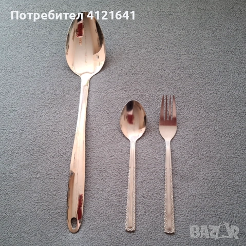 Голяма лъжица за готвене с дължина 35 см, алпака, нова