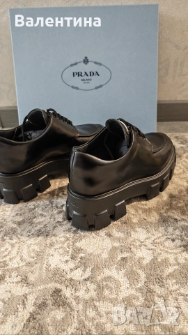 Prada Monolith дамски обувки (черни) Като нови! 39, снимка 14 - Дамски елегантни обувки - 54987396