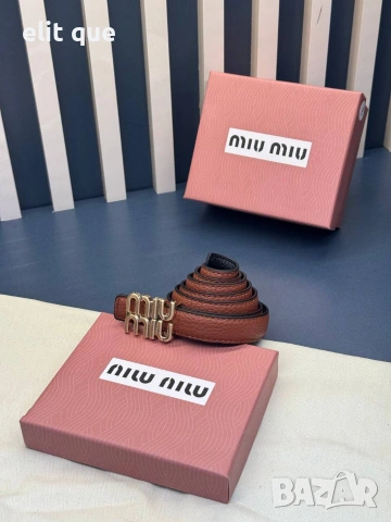 колан от естествена кожа в кутия miu miu 2см