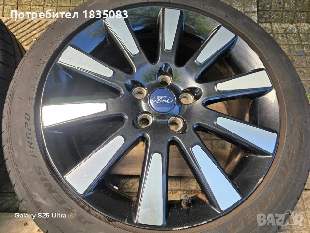 Лети джанти 17ки 5х108 Ford + летни гуми 225/45/17, снимка 7 - Гуми и джанти - 54502281