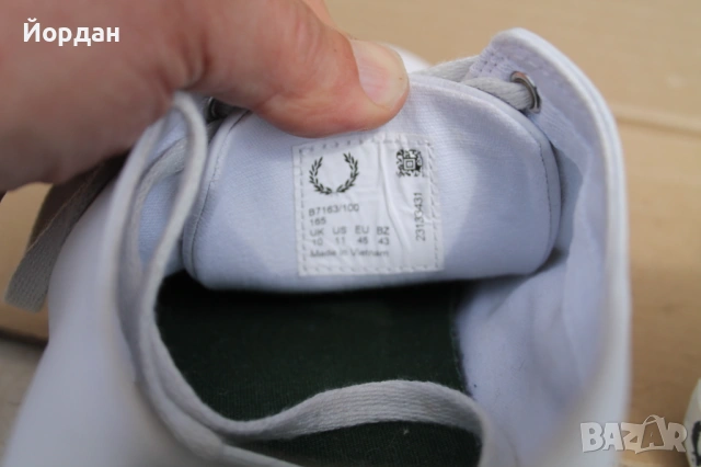 Мъжки бели кецове/маратонки от естествена кожа ''Fred Perry'' , снимка 16 - Маратонки - 54567117