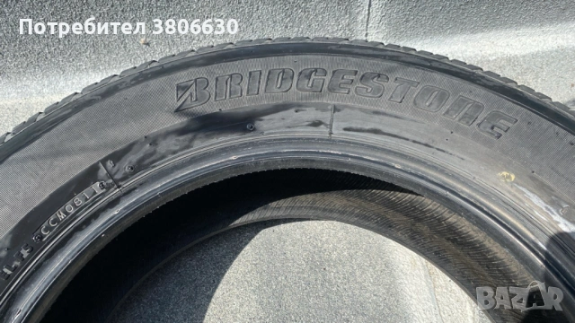 5 бр. Bridgestone Dueler H/T 687 225/65 R17 101S – 6-6,5 мм грайфер, снимка 2 - Гуми и джанти - 54813938