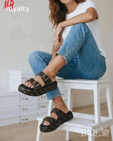 Guess Нови Дамски Чехли Гес Различни Цветове , снимка 4 - Чехли - 54621423