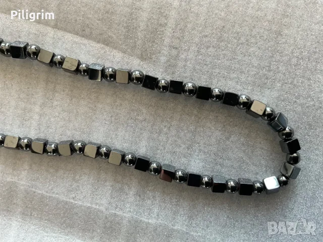 Хематитово колие., снимка 2 - Колиета, медальони, синджири - 55405369