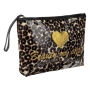 Несесер плик Animal Print Beauty златист надпис черен цип_1237027, снимка 2