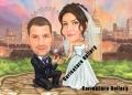 Дигитални Карикатури Портрет Ръчна Рисувана Карикатура Подарък Рожден ден Двойка Картини Магнит , снимка 9