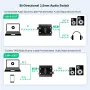 COOIDEA 3.5 мм стерео аудио превключвател, снимка 2