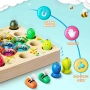 Монтесори Магнитен риболов и Сортиране на пчелички Дървена  2 в 1 (COOLJOY) , снимка 2