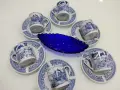 Чисто нов порцеланов сет за кафе в синьо, снимка 3