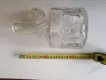 Стара стъклена гарафа - бутилка за ракия - стъклено шише , снимка 3