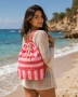Victoria's Secret Раница и Хладилна Чанта 2 в 1, Розово-Коралово Райе, снимка 1