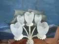 Винтидж италиански свещник от матирано стъкло „Мурано“, снимка 6