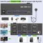 KVM превключвател 3 монитора 2 компютъра 8K@60Hz, KVM превключвател за три монитора за работа , снимка 4