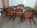 Стари трапезни столове с мека тапицерия., снимка 8