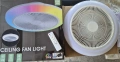LED Таванен плафон с вентилатор, Дистанционно и RGB (45см), снимка 2