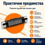 Електронен автомобилен часовник с термометър LCD дисплей подсветка и щипка за въздуховод, снимка 5