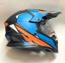 Крос каска за мотор, мотокрос, ендуро и АТВ - син/оранжев мат - размер М, снимка 3