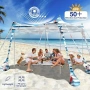3x3м Плажна тента/ шатра за 8 човека, UPF 50+, 8 торби за пясък, Индиго, Rhino Valley, снимка 3