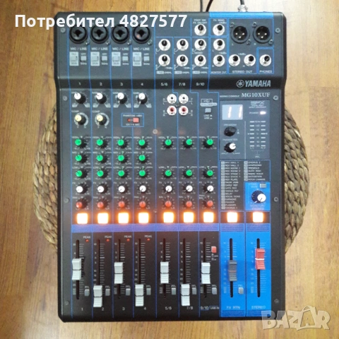 Yamaha MG10XUF – Професионален смесителен пулт (Като нов!), снимка 2 - Ресийвъри, усилватели, смесителни пултове - 54552135