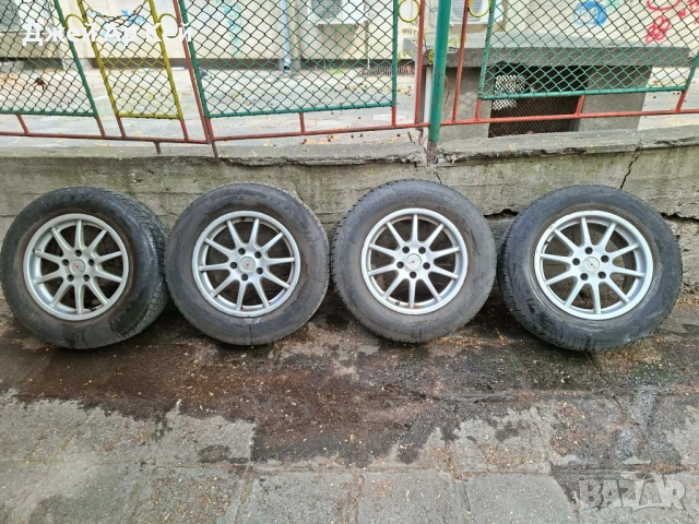 Лети джанти 16ки 5х114.3 със зимни гуми 215/70/R16 Дънлоп