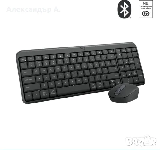 Безжичен комплект клавиатура и мишка Logitech MK250 (920-013519)Компактен безжичен комплект Logitech
