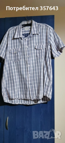 Мъжка риза с къс ръкав