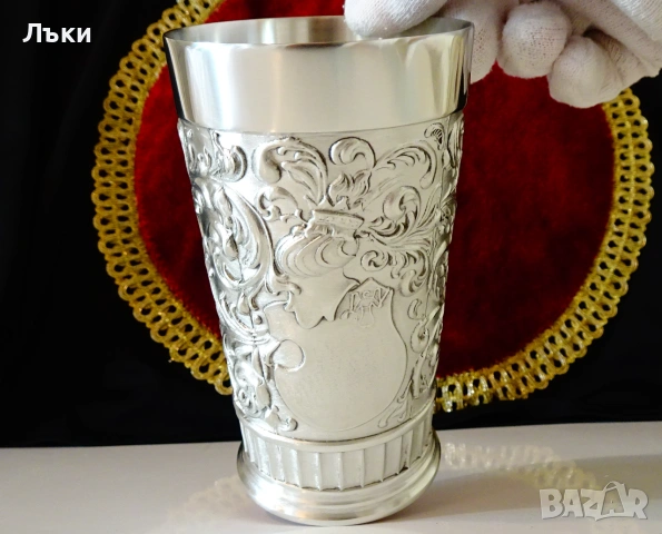 Калаена чаша,халба,Рицар,Елен,гравиране,калаена сватба. , снимка 5 - Антикварни и старинни предмети - 55104351